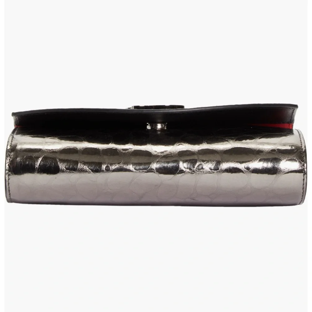 NEW🔥CL S Loubi54 Metallic Croc Embossed Leather Wallet on a Chain🔥 - Picture 5 of 16